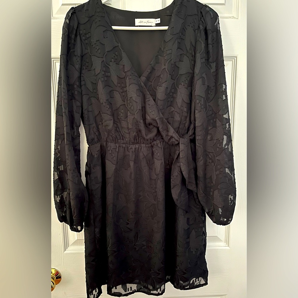 All In Favor NWT Black Lace Dress Size M